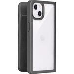 ECRP-LN-IM22AMEBK (簡易包装)iPhone 14/13 軽量・背面クリアフラップケース 「Amake」 ブラック MSソリューションズ