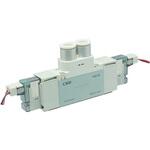 パイロット式5ポート弁 ダイレクト配管 ベース搭載用単体バルブ 3位置オールポートブロック DIN端子箱(Pg7) 4GA□30Rシリーズ CKD