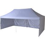 FRT-600(WH) ワンタッチタープテント 3×6m サイドシート4枚付き YAMAZEN(山善)