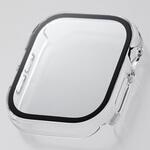 アップルウォッチ カバー Series 10[46mm] フルカバー ゴリラガラス 表面硬度10H 全面保護 エレコム