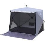 傘みたいに広げるだけ パッとサッとテント キューブ フルクローズ メッシュ YAMAZEN(山善)