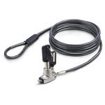 SNBLK-LAPTOP-LOCK セキュリティーワイヤーロック/1.5m/シリンダー錠/スリムタイプ/Noble Wedgeスロット対応/ノートPC ノートブックパソコン用 盗難防止ケーブル StarTech.com