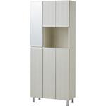 【超美品‼️】定価65,010円♪ 関家具(土井インテリヤ) 75cm幅シューズボックス 下駄箱 収納家具 鏡付き 木目調ホワイト♪ リアル 土井インテリヤ工業 靴箱・下駄箱 【通販モノタロウ】