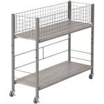 収納ラック ワゴン キャスター付き 奥行75.5 高さ64.5 幅26/38/44cm YAMAZEN(山善)