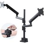 ARMDUALPIVOT モニターアーム/クランプ ・グロメット 固定式/2画面/最大32インチ/耐荷重各8kg/VESA対応/多関節/高さ調整可能/メカニカルスプリング StarTech.com
