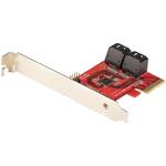 4P6G-PCIE-SATA-CARD SATA 4ポート増設  PCI Expressインターフェースカード/6Gbps/ロープロファイル & フルサイズPCI対応/SATAスタックコネクタ/RAIDなし ASM1164チップ搭載/SATA PCIe 拡張ボード StarTech.com