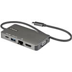 USB Type-Cマルチ変換アダプター/USB-C - 4K30Hz HDMI または 1080p VGA/100W Power Deliveryパススルー対応/5Gbps USBポート x3/ギガビット有線LAN/USB-C マルチハブ StarTech.com