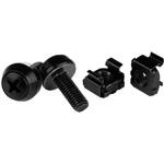 CABSCREWM6B M6ネジ(12mm) & ケージナット 50個セット ブラック StarTech.com
