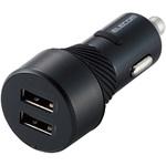 EC-DC06BK カーチャージャー 車載充電器 24W(5V/4.8A) 2ポート USB A ×2 抜け防止 インジケーター搭載 シガーチャージャー シガーソケット エレコム