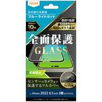 RT-P37F/KGB iPhone 14 Pro ガラス 10H 全面保護 BLC 反射防止/ブラック レイ・アウト