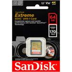 SDSDXV2-064G-GNCIN SDXCカード 64GB Extreme UHS-1 U3 V30 Class10 Read 170MB/s Write 80MB/s SanDisk(サンディスク)