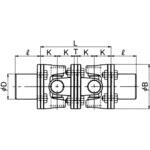 KFD-30 ユニバーサルジョイント(軸付) 軸付ジョイント ベアリングタイプKFD型 KFD-30 三好キカイ