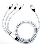 BS-USBSG1W-BCL 3in1スマートフォン用USBケーブルシリーズ Type-A(2.0) MicroUSB Type-B+Type-C+Lightning(1メートル)白 bitstrong