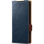 Google Pixel 6a ケース カバー レザー 手帳型 マグネット ステッチ 耐衝撃 衝撃吸収 エレコム