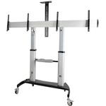 STNDMTVDUO テレビスタンド/移動式/2画面/37 - 60インチディスプレイ/VESA対応/耐荷重各50kg/AV機器用棚板付/高さ調整可能/キャスター付/壁寄せTVスタンド・テレビ台 StarTech.com