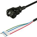 三菱電機J2S対応電源ケーブル<直結><低背アングルプラグ><反負荷側><可動> ダイヤトレンド