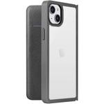 iPhone 14 Plus 軽量・背面クリアフラップケース 「Amake」 耐衝撃 薄型 マグネット仕様 ストラップホール付 LEPLUS NEXT