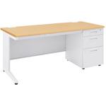 レトロな片袖机【専用】 事務用片袖机 W1400 カグクロ 【通販モノタロウ】