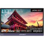 13.3型/3200×1800/miniHDMI×1、Type-C×2/ブラック/スピーカー JAPANNEXT
