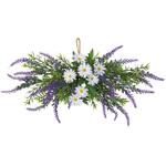 季節装飾(春の花)ラベンダー ワイドスワッグ(造花) 幅40cm ストア・エキスプレス