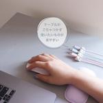 MOT-CBCLIP02-SK シリコン製ソフトタッチケーブルクリップ sofumo ダークカラー MOTTERU