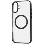 RT-P48MG3/BM iPhone 16 Plus Like standard MagSafe対応 マグネットアクセサリー対応 衝撃吸収 バンパー マット メタリック ハイブリッドケース / ブラック レイ・アウト