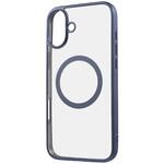 RT-P48MG3/LAM iPhone 16 Plus Like standard MagSafe対応 マグネットアクセサリー対応 衝撃吸収 バンパー マット メタリック ハイブリッドケース / ライトブルー レイ・アウト