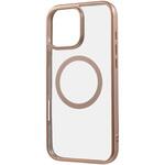 RT-P49MG3/PGM iPhone 16 Pro Max Like standard MagSafe対応 マグネットアクセサリー対応 衝撃吸収 バンパー マット メタリック ハイブリッドケース / ピンクゴールド レイ・アウト