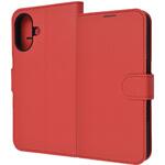 RT-P46ELC1/R iPhone 16 Like standard 耐衝撃 マグネットベルト シンプル 手帳型レザーケース / レッド レイ・アウト