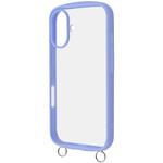 RT-P46CMD1/PA iPhone 16 Like standard Puffull 耐衝撃 バンパー ストラップ金具付き ハイブリッドケース / ペールブルー レイ・アウト