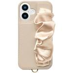 UNI-CSIP24M-2CSBE Classy Scrunchie Case for iPhone 16 (beige) ユニケース