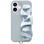 UNI-CSIP24M-2CSPB Classy Scrunchie Case for iPhone 16 (pale blue) ユニケース