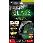TR-AW2443-GLPC-GOCBK Apple Watch 42mm Series 10 ゴリラガラス 高透明 ガラス一体型PCケース ブラック トリニティ