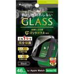 TR-AW2446-GLPC-GOCBK Apple Watch 46mm Series 10 ゴリラガラス 高透明 ガラス一体型PCケース ブラック トリニティ