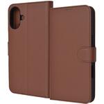 RT-P48ELC1/DK iPhone 16 Plus Like standard 耐衝撃 マグネットベルト シンプル 手帳型レザーケース / ブラウン レイ・アウト