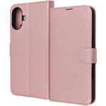 RT-P48ELC1/P iPhone 16 Plus Like standard 耐衝撃 マグネットベルト シンプル 手帳型レザーケース / シャイニーピンク レイ・アウト
