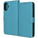 RT-P48ELC1/A iPhone 16 Plus Like standard 耐衝撃 マグネットベルト シンプル 手帳型レザーケース / シャイニーブルー レイ・アウト