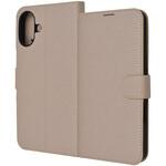 RT-P48ELC1/BE iPhone 16 Plus Like standard 耐衝撃 マグネットベルト シンプル 手帳型レザーケース / シャイニーベージュ レイ・アウト