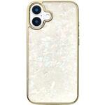 UNI-CSIP24L-0GSGD Glass Shell Case for iPhone 16 Plus (gold) ユニケース