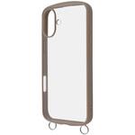 RT-P48CMD1/BE iPhone 16 Plus Like standard Puffull 耐衝撃 バンパー ストラップ金具付き ハイブリッドケース / ベージュ レイ・アウト