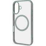 RT-P46MG3/LGM iPhone 16 Like standard MagSafe対応 マグネットアクセサリー対応 衝撃吸収 バンパー マット メタリック ハイブリッドケース / ライトグリーン レイ・アウト