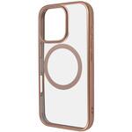 RT-P47MG3/PGM iPhone 16 Pro Like standard MagSafe対応 マグネットアクセサリー対応 衝撃吸収 バンパー マット メタリック ハイブリッドケース / ピンクゴールド レイ・アウト