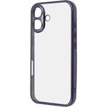 RT-P46PFC2/VM iPhone 16 Like standard 精密設計 カメラ保護 衝撃吸収 バンパー メタリック TPUソフトケース / パープル レイ・アウト