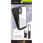 TR-IP24M2-VF-BK iPhone 16 [Vertical Flip] 縦開き背面クリアフリップケース ブラック トリニティ