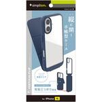 TR-IP24M2-VF-NV iPhone 16 [Vertical Flip] 縦開き背面クリアフリップケース ネイビー トリニティ