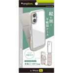 TR-IP24M2-VF-GRG iPhone 16 [Vertical Flip] 縦開き背面クリアフリップケース グレージュ トリニティ