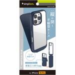 TR-IP24M3-VF-NV iPhone 16 Pro [Vertical Flip] 縦開き背面クリアフリップケース ネイビー トリニティ