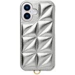 UNI-CSIP24M-2TPSV Triangle Puffy Case for iPhone 16 (silver) ユニケース