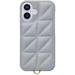 UNI-CSIP24M-2TPPB Triangle Puffy Case for iPhone 16 (pale blue) ユニケース