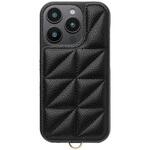 UNI-CSIP24MP-2TPBK Triangle Puffy Case for iPhone 16 Pro (black) ユニケース